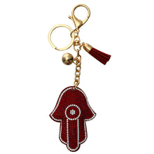Load image into Gallery viewer, High Quality Colorful Hands Eye Jewelry Keychain Women Key Holder Gold Color Chain Ring Car llaveros bag pendant Charm Jewelry