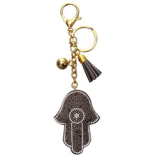 Load image into Gallery viewer, High Quality Colorful Hands Eye Jewelry Keychain Women Key Holder Gold Color Chain Ring Car llaveros bag pendant Charm Jewelry