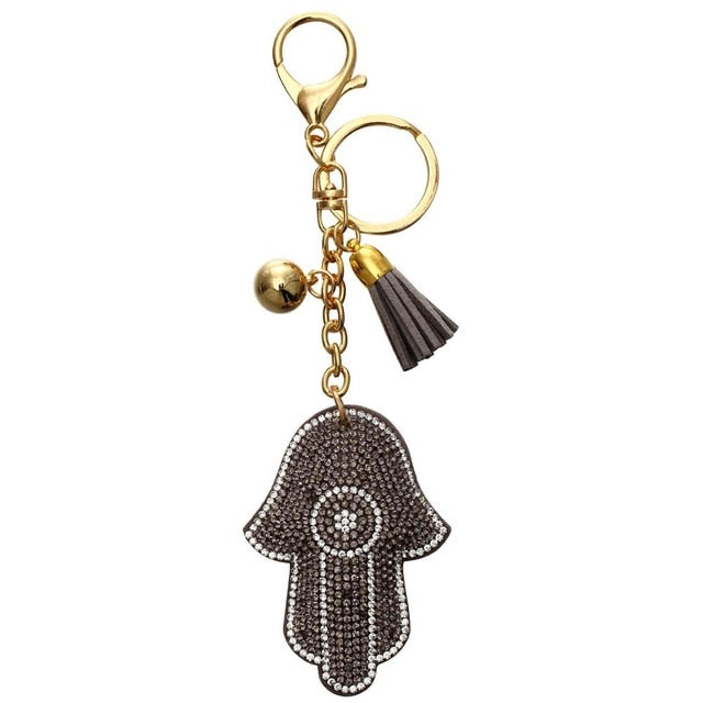 High Quality Colorful Hands Eye Jewelry Keychain Women Key Holder Gold Color Chain Ring Car llaveros bag pendant Charm Jewelry