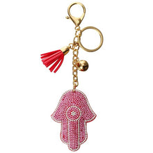 Load image into Gallery viewer, High Quality Colorful Hands Eye Jewelry Keychain Women Key Holder Gold Color Chain Ring Car llaveros bag pendant Charm Jewelry