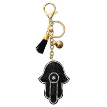 Load image into Gallery viewer, High Quality Colorful Hands Eye Jewelry Keychain Women Key Holder Gold Color Chain Ring Car llaveros bag pendant Charm Jewelry