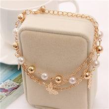 Load image into Gallery viewer, Brand Simulated Pearl Crystal Beaded Bracelet &amp; Bangle New Fashion Crystal Jewelry Women Wedding Charm Bracelet Summer Jewelry
