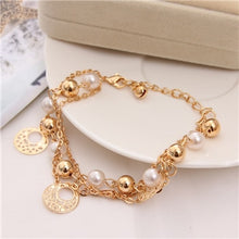 Load image into Gallery viewer, Brand Simulated Pearl Crystal Beaded Bracelet &amp; Bangle New Fashion Crystal Jewelry Women Wedding Charm Bracelet Summer Jewelry
