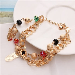 Brand Simulated Pearl Crystal Beaded Bracelet & Bangle New Fashion Crystal Jewelry Women Wedding Charm Bracelet Summer Jewelry