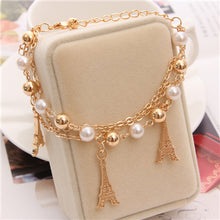Load image into Gallery viewer, Brand Simulated Pearl Crystal Beaded Bracelet &amp; Bangle New Fashion Crystal Jewelry Women Wedding Charm Bracelet Summer Jewelry