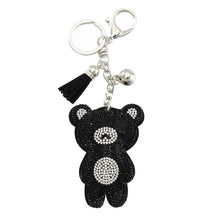 Load image into Gallery viewer, Car Keyring Full Crystal Key Holder Gold Key Chain Cute Owl Leather Tassel Keychain Pendant porte clef Charm Jewelry llaveros