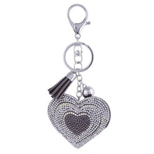 Load image into Gallery viewer, ZOSHI 2019 New Fashion Car Play 6 Colors Full Crystal Rhinestone Heart Key Chain Keychain Bag Car Hanging Pendant Jewelry